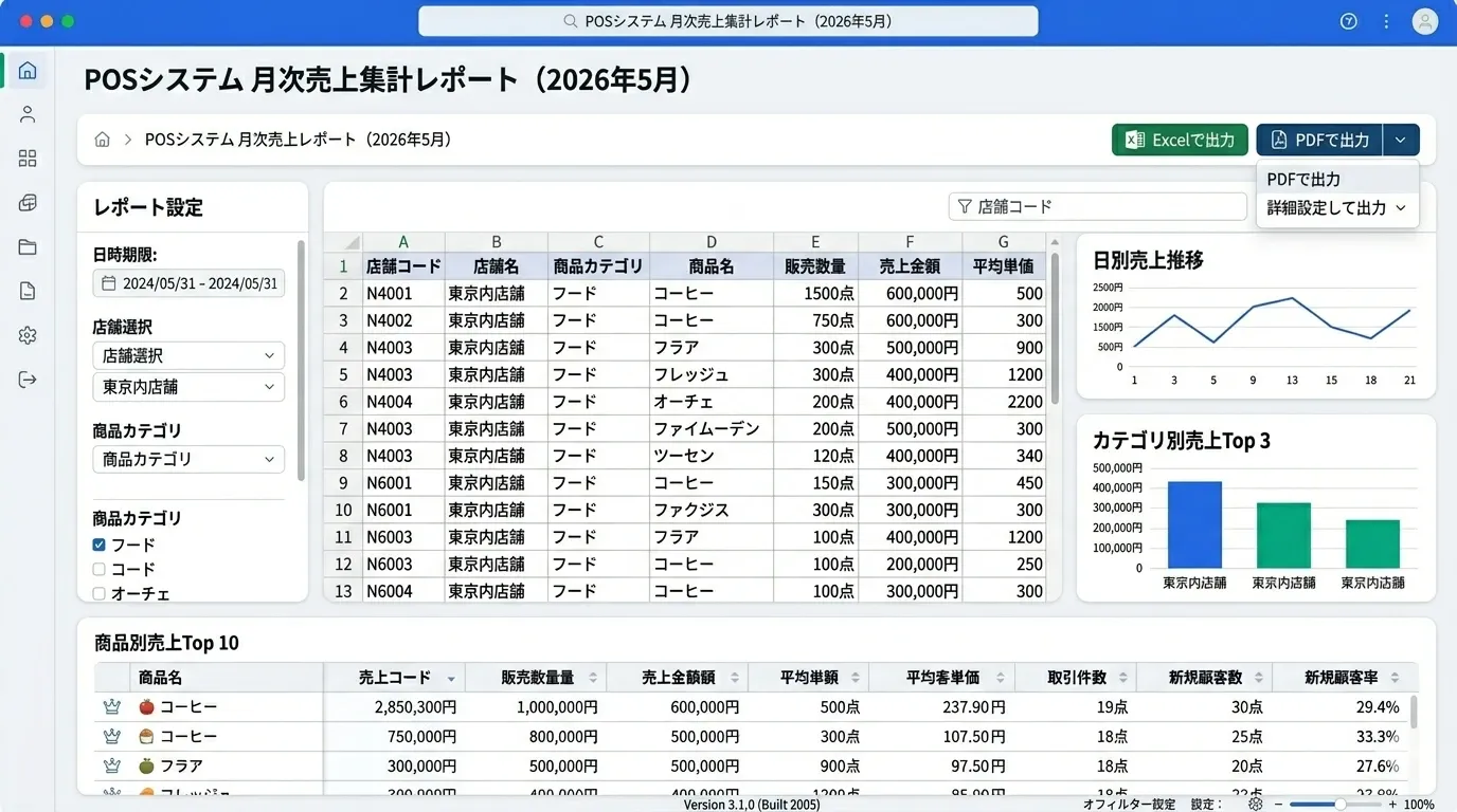 帳票・集計画面