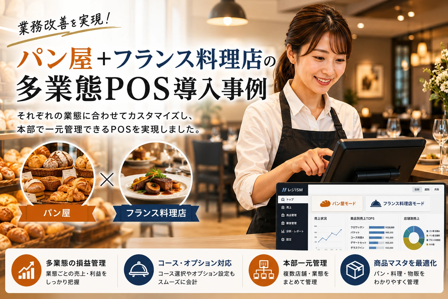 パン屋＋フランス料理店