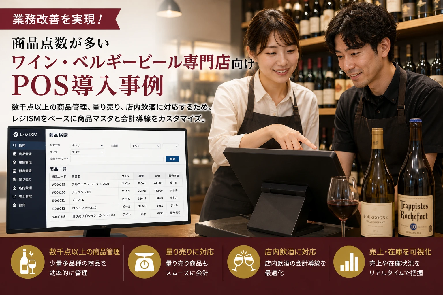 ワイン・ベルギービール専門店