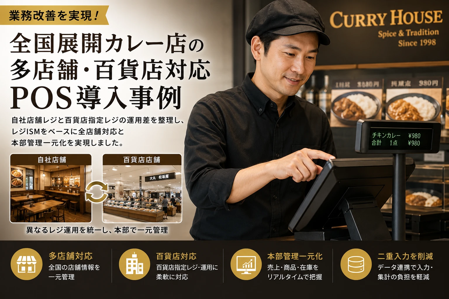 全国展開のカレー店