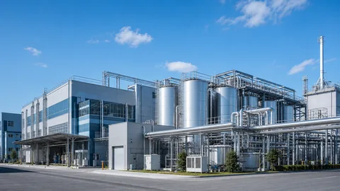 製造業の生産設備を備えた工場